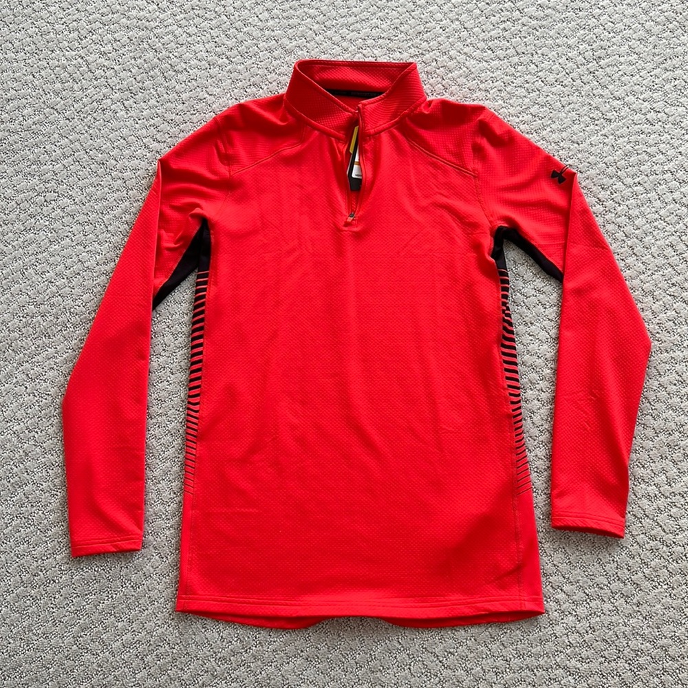 Under Armor Red Fitted Half zip